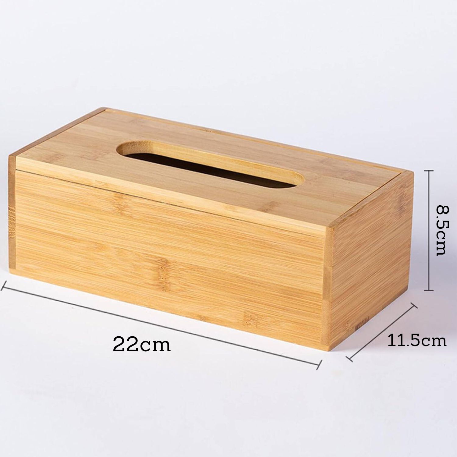 Bamboo Tissue Box, detail view